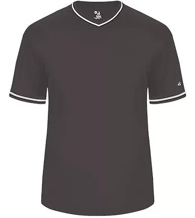 Alleson Athletic 7974 Vintage Jersey Graphite/ Graphite/ White front view