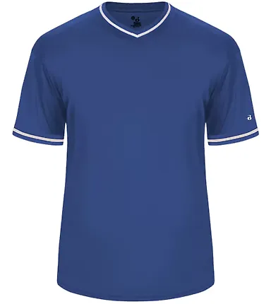 Alleson Athletic 2974 Youth Vintage Jersey Royal/ Royal/ White front view