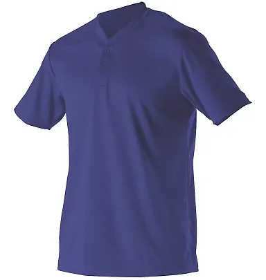 Alleson Athletic 522MM Baseball Two Button Henley  Royal front view