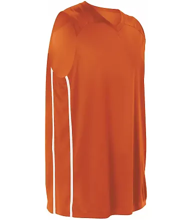 Alleson Athletic 535J Basketball Jersey Orange/ White front view