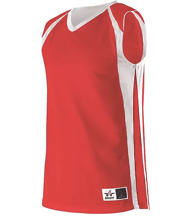 Alleson Athletic 54MMR Reversible Basketball Jerse Red/ White front view