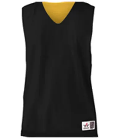 Alleson Athletic 560R Reversible Mesh Tank Black/ Gold front view