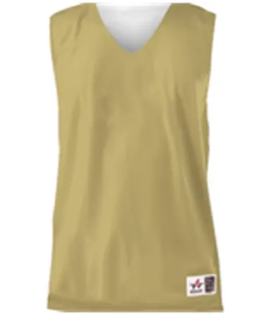 Alleson Athletic 560R Reversible Mesh Tank Vegas Gold/ White front view