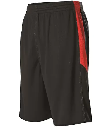 Alleson Athletic 589PSPY Youth Single Ply Reversib Black/ Red front view