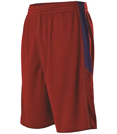Alleson Athletic 589PSPY Youth Single Ply Reversib in Red/ navy front view