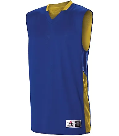 Alleson Athletic 589RSP Single Ply Reversible Jers Royal/ Gold front view