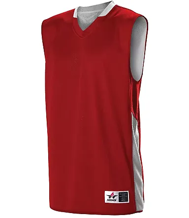 Alleson Athletic 589RSPY Youth Single Ply Reversib Red/ White front view