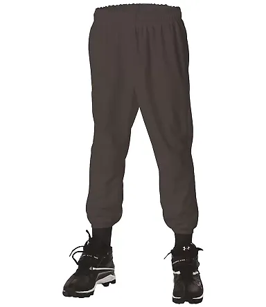 Alleson Athletic 604PDK2 Pull-Up Baseball Pants Black front view