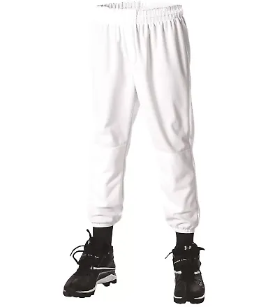 Alleson Athletic 604PDK2 Pull-Up Baseball Pants White front view