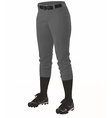 Alleson Athletic 605PBW Women's Belt Loop Fast-Pit Charcoal front view