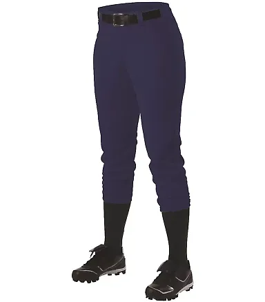 Alleson Athletic 605PBWY Girls' Belt Loop Fast-Pit Navy front view