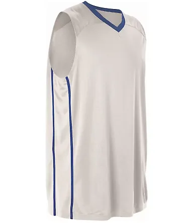 Alleson Athletic 535JW Women's Basketball Jersey White/ Royal front view