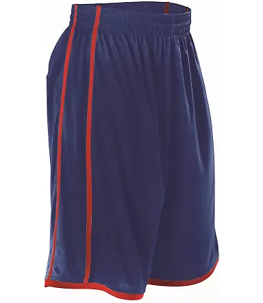 Alleson Athletic 535PW Women's Basketball Shorts Navy/ Red front view
