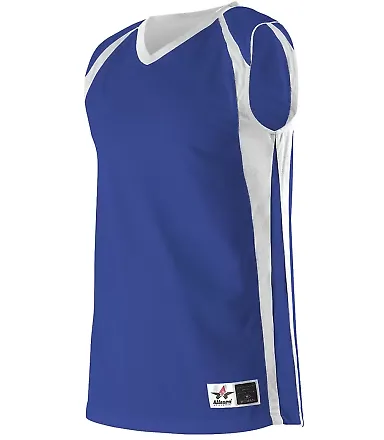 Alleson Athletic 54MMRW Women's Reversible Basketb Royal/ White front view