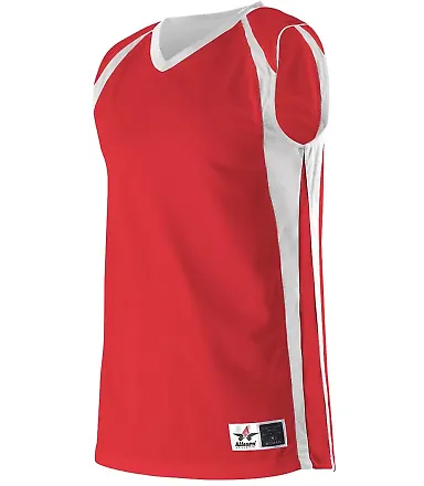 Alleson Athletic 54MMRW Women's Reversible Basketb Red/ White front view