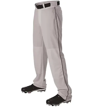 Alleson Athletic 605WLBY Youth Baseball Pants With Grey/ Black front view