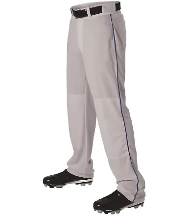 Alleson Athletic 605WLBY Youth Baseball Pants With Grey/ Royal front view