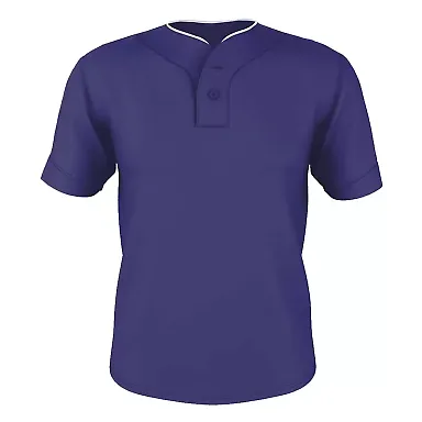 Alleson Athletic 52MTHJ Two Button Mesh Baseball J Purple/ White front view