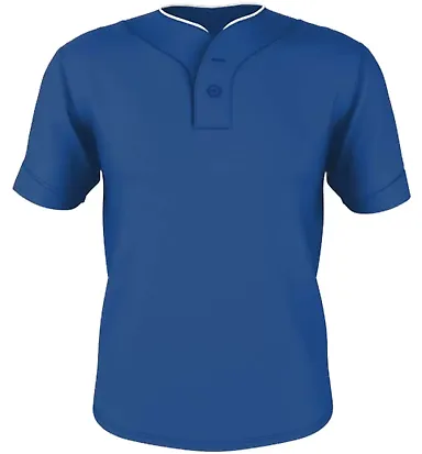 Alleson Athletic 52MTHJ Two Button Mesh Baseball J Royal/ White front view