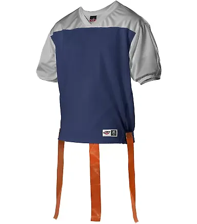 Alleson Athletic 762FFJY Youth Hero Flag Football  Navy/ Silver front view