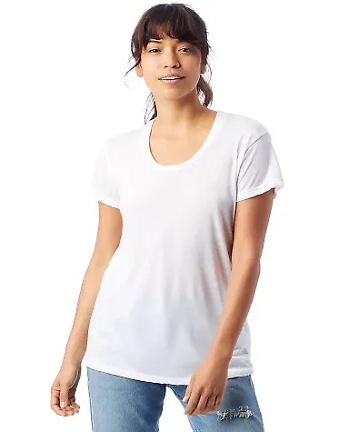 Alternative Apparel AA2620 Ladies Kimber T-Shirt WHITE front view