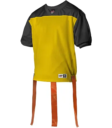 Alleson Athletic 762FFJ Hero Flag Football Jersey Gold/ Black front view
