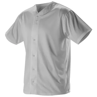 Alleson Athletic 52MBFJ Full Button Lightweight Ba Grey front view