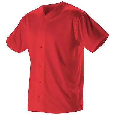 Alleson Athletic 52MBFJ Full Button Lightweight Ba Red front view