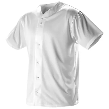 Alleson Athletic 52MBFJ Full Button Lightweight Ba White front view