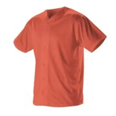 Alleson Athletic 52MBFJY Youth Full Button Lightwe Orange front view