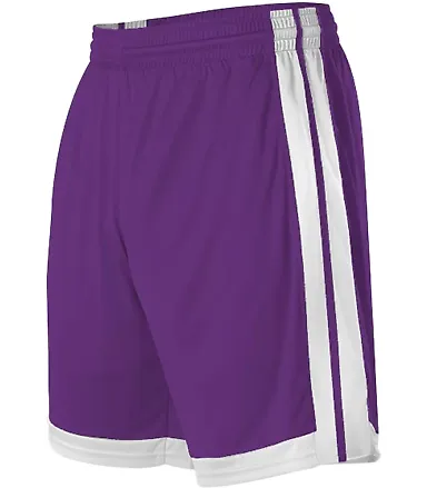 Alleson Athletic 538PW Women's Single Ply Basketba Purple/ White front view
