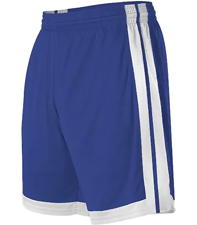 Alleson Athletic 538PY Youth Single Ply Basketball Royal/ White front view