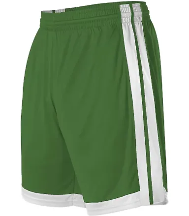 Alleson Athletic 538P Single Ply Basketball Shorts Kelly/ White front view