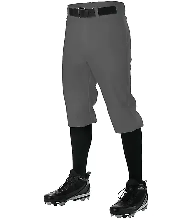 Alleson Athletic 605PKNY Youth Baseball Knicker Pa Charcoal front view