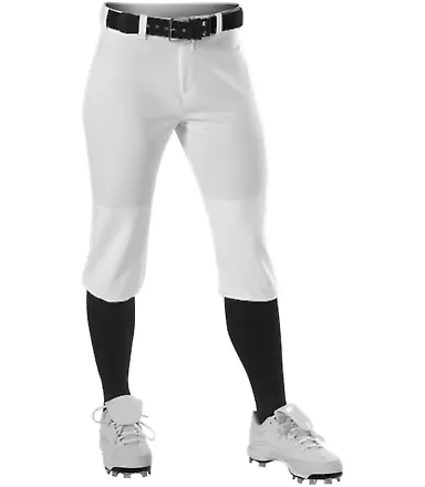 Alleson Athletic 605PKNG Girls' Fastpitch Knicker White front view