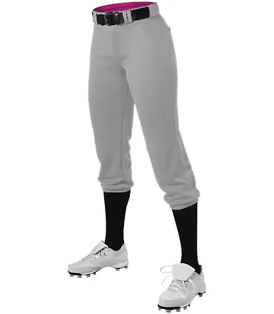 Alleson Athletic 615PSG Girls' Belted Speed Premiu Grey front view