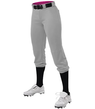 Alleson Athletic 615PSW Women's Belted Speed Premi Grey front view