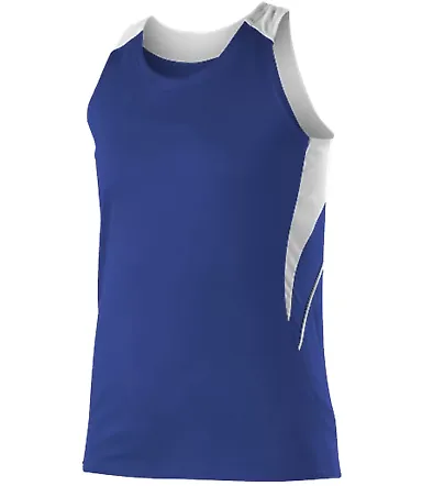 Alleson Athletic R1LFJW Women's Loose Fit Track Ta Royal/ White front view