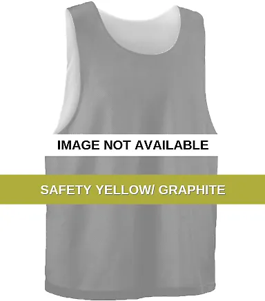 Alleson Athletic LP001A Lacrosse Jersey Safety Yellow/ Graphite front view