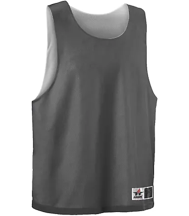 Alleson Athletic LP001Y Youth Lacrosse Reversible  in Charcoal/ white front view