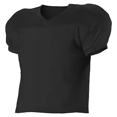 Alleson Athletic 712 Practice Mesh Football Jersey Black front view