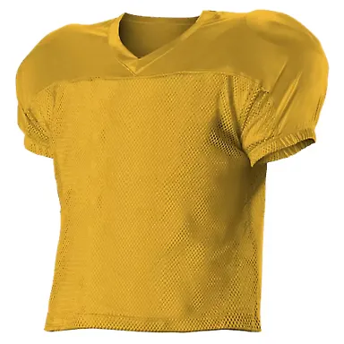Alleson Athletic 712 Practice Mesh Football Jersey Gold front view