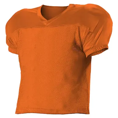 Alleson Athletic 712 Practice Mesh Football Jersey Orange front view