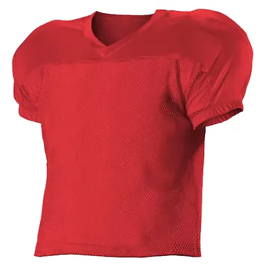 Alleson Athletic 712 Practice Mesh Football Jersey Red front view
