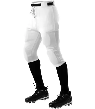 Alleson Athletic 610SL Practice Football Pants White front view
