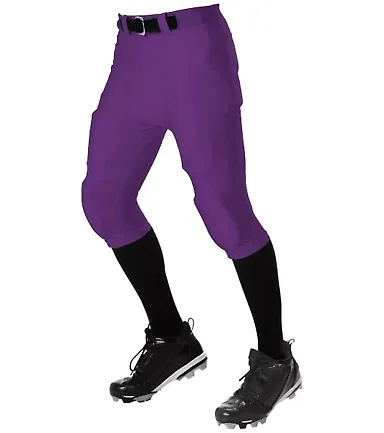 Alleson Athletic 675NFY Youth No Fly Football Pant Purple front view