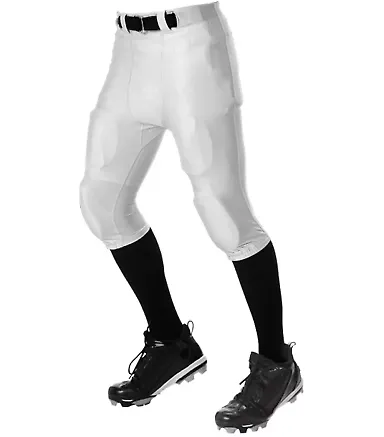 Alleson Athletic 675NFY Youth No Fly Football Pant White front view