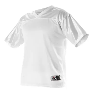 Alleson Athletic 703FJY Youth Fanwear Football Jer White front view