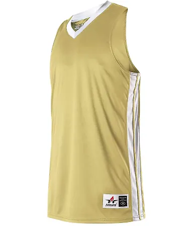 Alleson Athletic 538JY Youth Single Ply Basketball Vegas Gold/ White front view