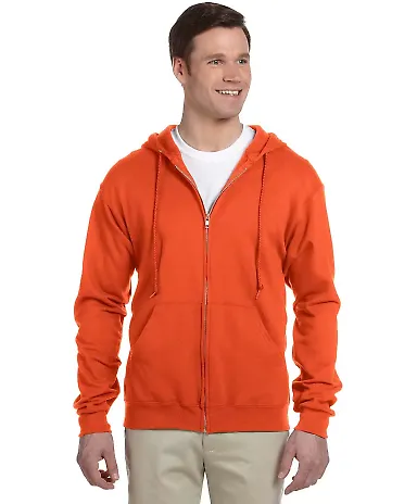 993 Jerzees 8 oz. NuBlend® 50/50 Full-Zip Hood in Burnt orange front view